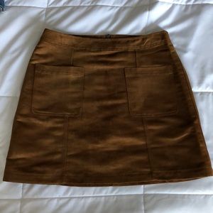 Faux suede skirt